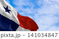 Panama national flag waving in the wind on a clear day 141034847