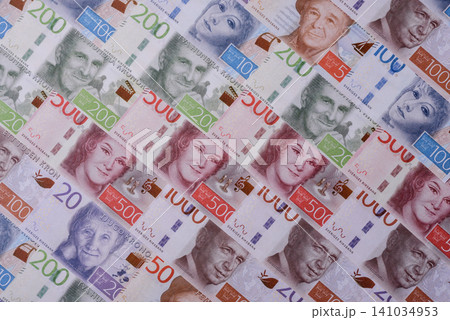 Sweden, Swedish paper money, real banknotes as currency for exchange or travel. Swedish money Sweden, Swedish paper money, real banknotes as currency for exchange or travel. Swedish money 141034953