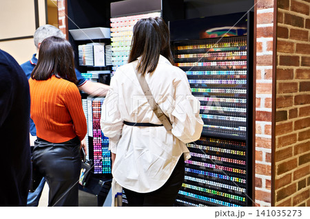 Shoppers at the stationery store Shoppers at the stationery store 141035273