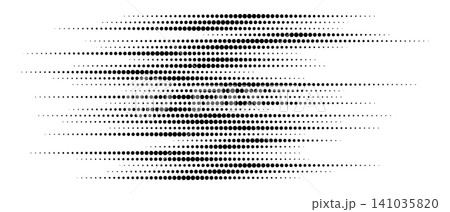 Speed halftone lines create dynamic effect with dot texture. Fast motion pattern perfect for sports backgrounds and modern racing designs with geometric elements. Speed halftone lines create dynamic effect with dot texture. Fast motion pattern perfect for sports backgrounds and modern racing designs with geometric elements. 141035820