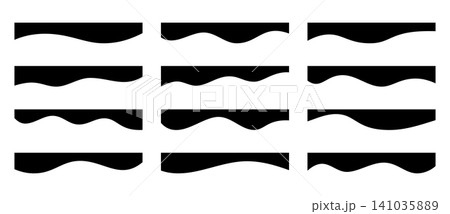 Wave divider shapes with curved borders for modern website headers, banners, and page templates. Abstract graphic elements for web design layouts. Wave divider shapes with curved borders for modern website headers, banners, and page templates. Abstract graphic elements for web design layouts. 141035889