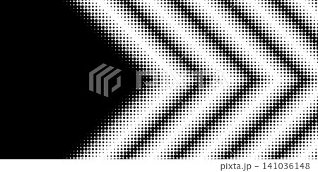 Halftone arrow pattern with dotted texture and gradient background. Dynamic geometric template for modern digital design and web graphics with directional motion effect. Halftone arrow pattern with dotted texture and gradient background. Dynamic geometric template for modern digital design and web graphics with directional motion effect. 141036148
