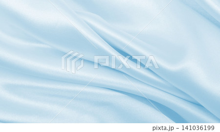 Smooth elegant blue silk or satin luxury cloth texture as abstract background. Luxurious background design Smooth elegant blue silk or satin luxury cloth texture as abstract background. Luxurious background design 141036199