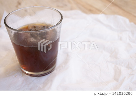 Glass of brewed tea on white background Glass of brewed tea on white background 141036296