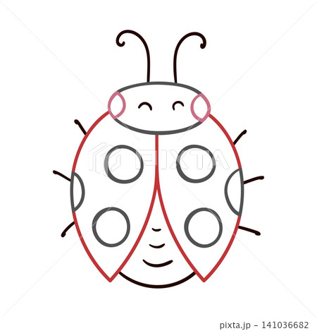 Cute vector icon in outline style 141036682