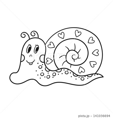 Cute vector icon in outline style 141036694