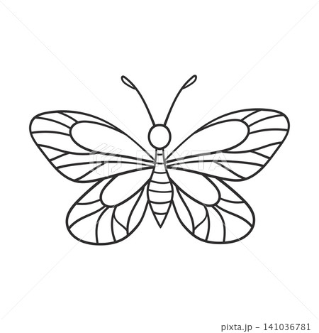 Cute vector icon in outline style Cute vector icon in outline style 141036781