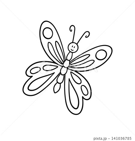 Cute vector icon in outline style Cute vector icon in outline style 141036785