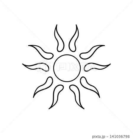 Cute vector icon in outline style Cute vector icon in outline style 141036798