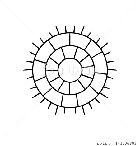 Cute vector icon in outline style 141036803