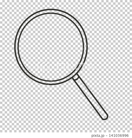 Magnifying glass line drawing Magnifying glass line drawing 141036996