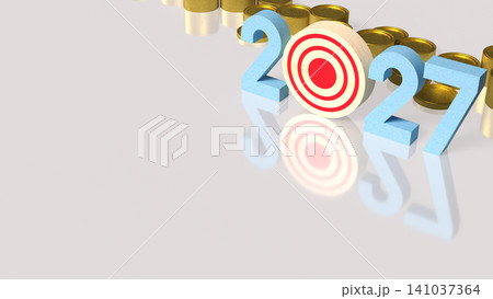 Target Driven Financial Goals For Success In 2027 3d render. 141037364