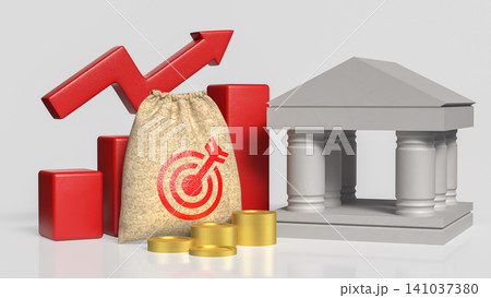 Central Bank Interest Rate Growth And Investment Strategy 3d render. Central Bank Interest Rate Growth And Investment Strategy 3d render. 141037380
