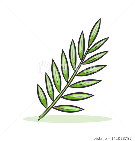 A vector illustration depicting a tropical branch A vector illustration depicting a tropical branch 141038755