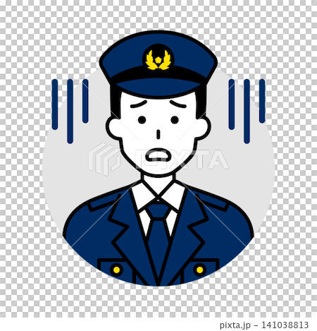 男性警察官のアイコン(がっかり) 男性警察官のアイコン(がっかり) 141038813