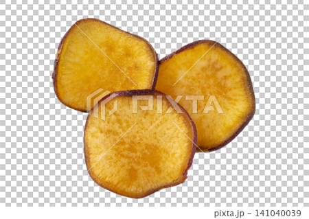 Sweet potato chips on a transparent background (png) Sweet potato chips on a transparent background (png) 141040039