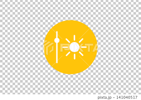Brightness Control Icon With Sun Symbol and Slider UI Button for Light Settings and Display Adjustment Brightness Control Icon With Sun Symbol and Slider UI Button for Light Settings and Display Adjustment 141040517