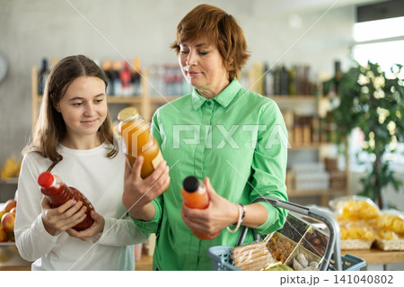 Family chooses natural juices Family chooses natural juices 141040802