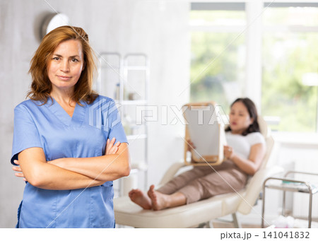 Portrait of middle-aged doctor Portrait of middle-aged doctor 141041832