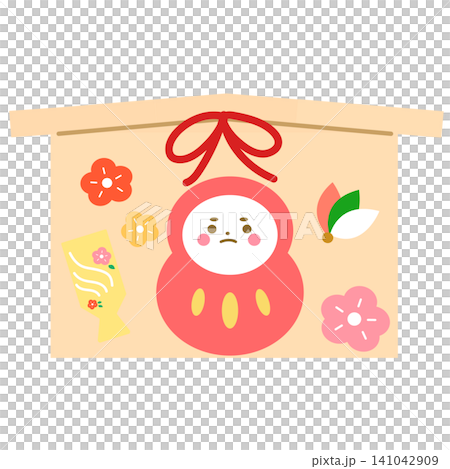 達磨の絵馬イラスト 達磨の絵馬イラスト 141042909