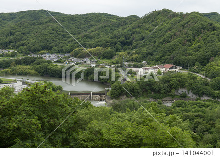小諸城の水の手展望台からの眺め 長野県・小諸市 小諸城の水の手展望台からの眺め 長野県・小諸市 141044001