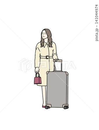 旅行に行く女性 旅行に行く女性 141044974