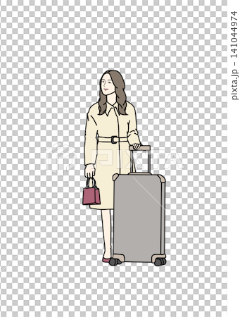 旅行に行く女性 旅行に行く女性 141044974
