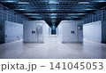 3d rendering group of energy storage systems or battery container units in factory 141045053