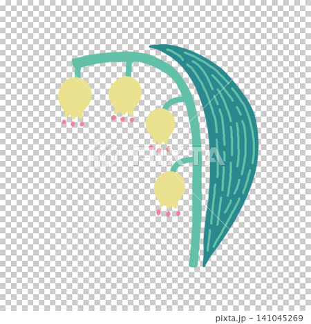 北歐風格的鈴蘭插畫 北歐風格的鈴蘭插畫 141045269