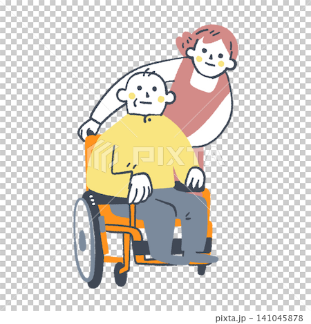 介護士と車椅子のシニアが信頼で結ばれる寄り添うケア 肩越しに重なり信頼する人々 介護士と車椅子のシニアが信頼で結ばれる寄り添うケア 肩越しに重なり信頼する人々 141045878