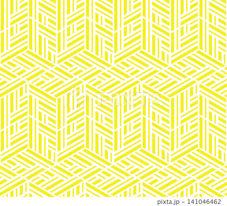 Abstract geometric pattern. A seamless vector background. White and yellow ornament. Graphic modern pattern. Simple lattice graphic design Abstract geometric pattern. A seamless vector background. White and yellow ornament. Graphic modern pattern. Simple lattice graphic design 141046462