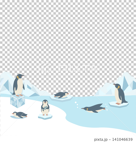 ペンギンの夏バナーイラスト 夏素材 夏フレーム 背景 フラットデザイン コピースペース付きイラスト ペンギンの夏バナーイラスト 夏素材 夏フレーム 背景 フラットデザイン コピースペース付きイラスト 141046639