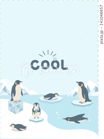Penguin Summer Banner Illustration - Summer Material - Summer Frame - Background - Flat Design - Illustration with Copy Space Penguin Summer Banner Illustration - Summer Material - Summer Frame - Background - Flat Design - Illustration with Copy Space 141046657