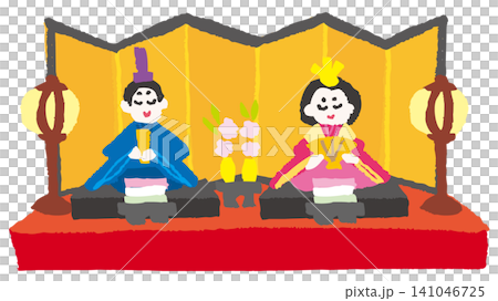 雛祭(少女節)皇室夫妻人偶 雛祭(少女節)皇室夫妻人偶 141046725