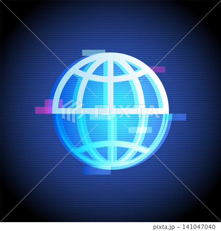 Global Marketing Network Internet World Icon Vector 141047040