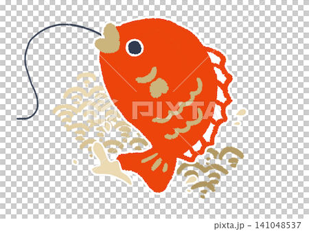 釣られている鯛のイラスト 釣られている鯛のイラスト 141048537