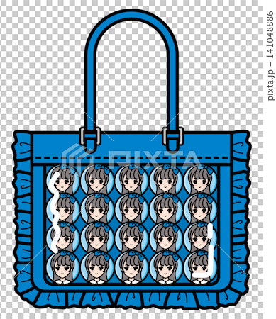 <Fan Activities> Large Ita-Bag with 20 Female Pin Badges (Blue) <Fan Activities> Large Ita-Bag with 20 Female Pin Badges (Blue) 141048886