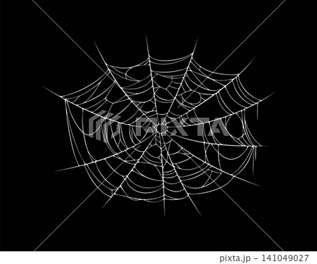Halloween cobweb spiderweb with stretched threads of spider web texture, isolated vector. Spooky tarantula cobweb or scary spiderweb for Halloween holiday and trick or treat party decoration element Halloween cobweb spiderweb with stretched threads of spider web texture, isolated vector. Spooky tarantula cobweb or scary spiderweb for Halloween holiday and trick or treat party decoration element 141049027