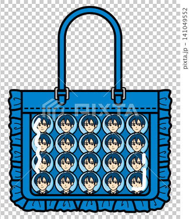 <Fan Activities> Large Ita-Bag with 20 Male Character Pin Badges (Blue) <Fan Activities> Large Ita-Bag with 20 Male Character Pin Badges (Blue) 141049552