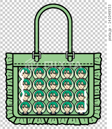 <Fan Activities> Large Ita-Bag with 20 Male Character Pin Badges (Green) <Fan Activities> Large Ita-Bag with 20 Male Character Pin Badges (Green) 141049553