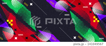 Abstract Sport and Gaming Background With Halftone Patterns, Grunge Brush, and Texture Effect. Modern and Energetic Sport Banner Design Abstract Sport and Gaming Background With Halftone Patterns, Grunge Brush, and Texture Effect. Modern and Energetic Sport Banner Design 141049567