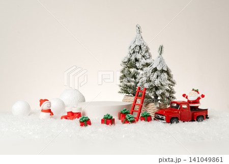 Christmas Product Display Podium Christmas Product Display Podium 141049861