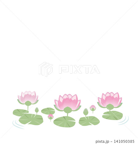 ハスの花の装飾イラスト 141050385