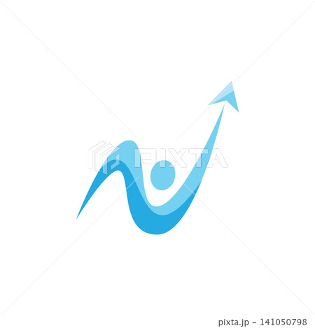 People and arrows signify travel logo People and arrows signify travel logo 141050798