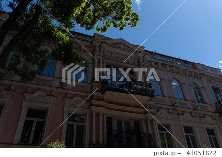 Architecture of old Tbilisi, capital city of Georgia 141051822