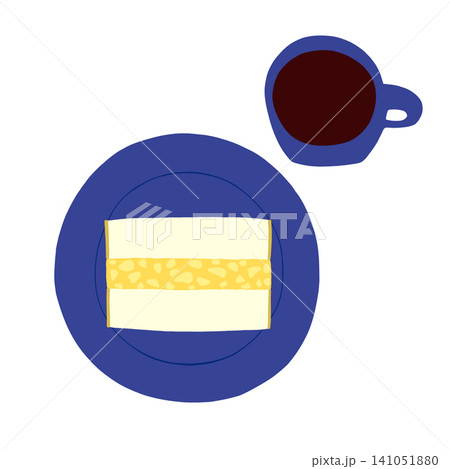 厚切りたまごサンドとホットコーヒー 141051880