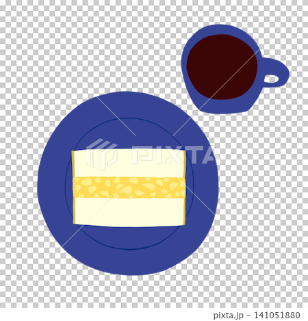 厚切りたまごサンドとホットコーヒー 141051880