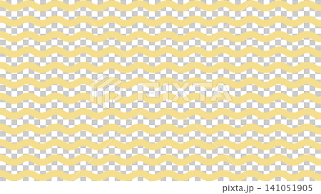 Pastel yellow wavy border background material (yellow) Pastel yellow wavy border background material (yellow) 141051905