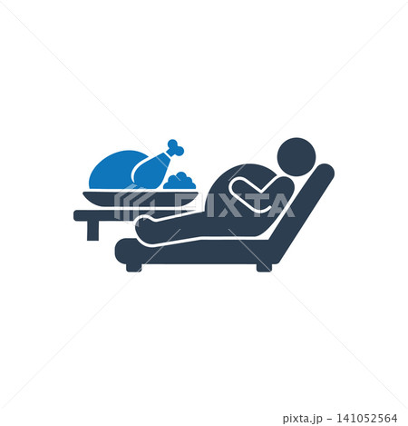 Sedentary Binge Eating Habit icon Sedentary Binge Eating Habit icon 141052564