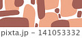 Hand-drawn abstract design elements organic shape. Pastel spots, geometric shapeson a white background. 141053332